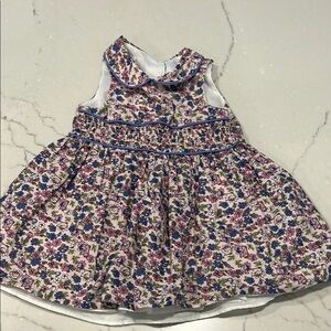 Nordstrom Floral Baby Dress with Pink and Blue